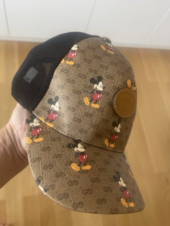 Kappe Disney x Gucci Mickey Mouse Motiv braun neu