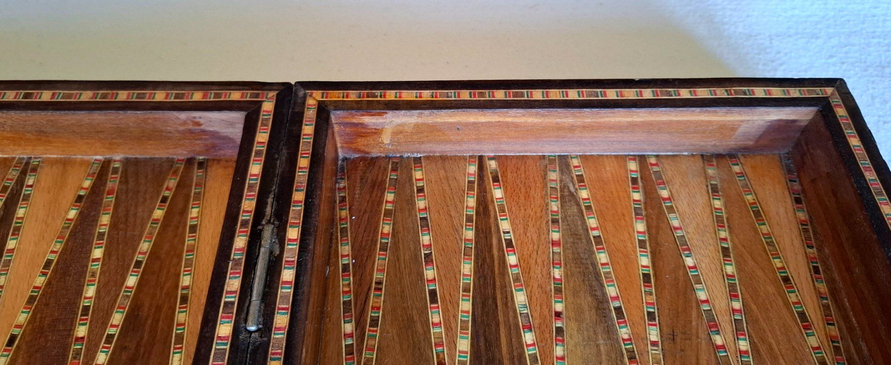 Jeux: VINTAGE BACKGAMMON / SCHACH KASSETTE, INTARSIEN – D'occasion à Grüningen par Kartensammler 4