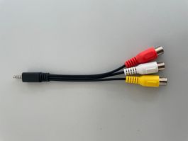 AV-Adapterkabel (3.5mm Klinke auf 3x Cinch)