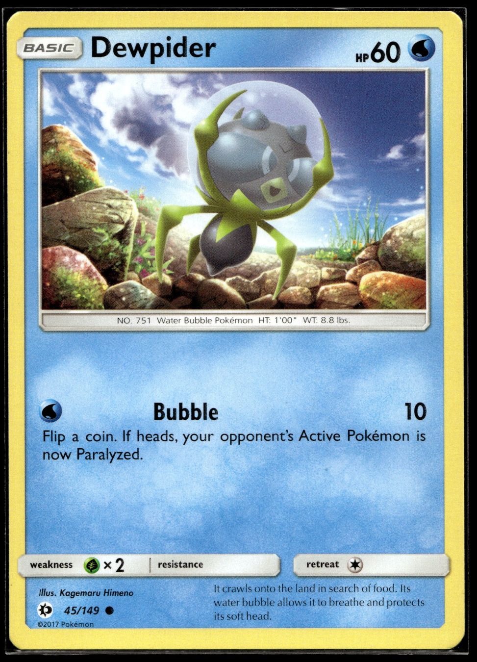 Pokémon Carte collezionabili: Dewpider (SUM EN 45/149) – Nuovo (secondo la descrizione) da Affoltern am Albis venduto da Chiesa_5
