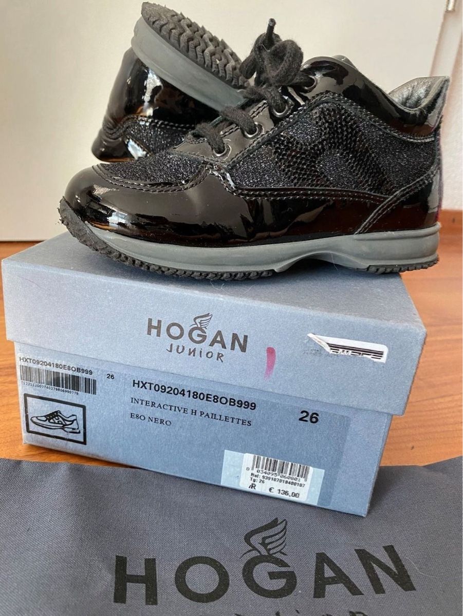 Hogan Scarpe per ragazze: Hogan Sneakers Gr. 26 schwarz mit Glitzer – Usato da Grenchen venduto da ylo_8mlq