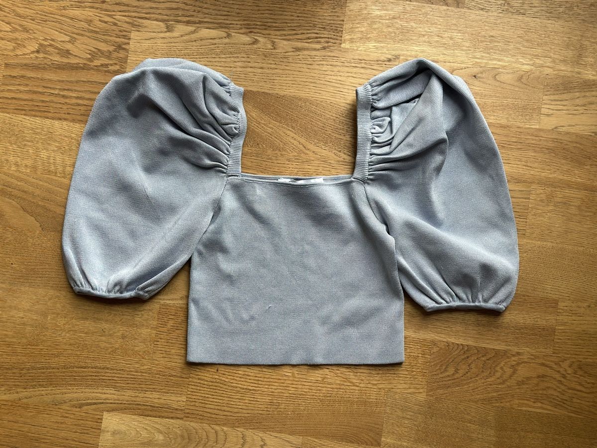 Zara Top: Zara Top, Hellblau, Puffärmel, Grösse S – Usato da Basel venduto da FatmaCan52 3