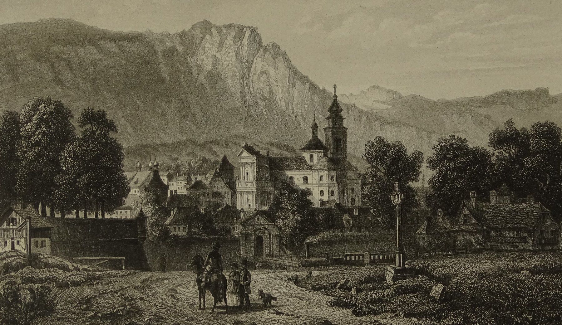 Incisioni: SOLOTHURN, STAHLSTICH NACH ROHBOCK 1870 – Usato da Grüningen venduto da Kartensammler 2