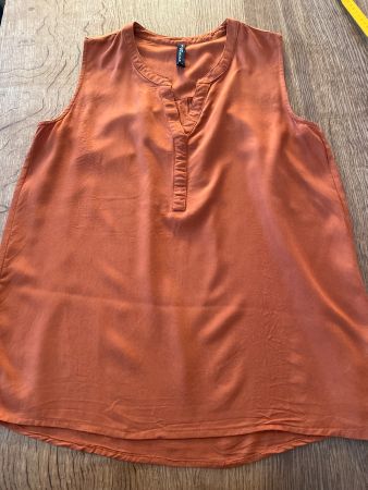 JEAN PASCALE Blusentop/Bluse/Top Gr.40/M rostrot/braun