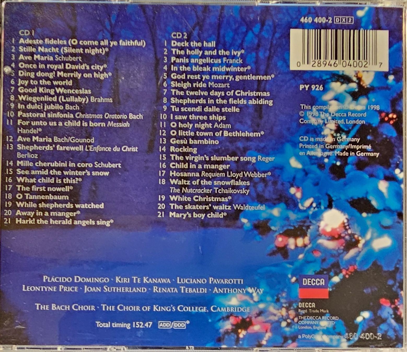 CDs: Various - The Greatest Christmas Show On Earth – Gebraucht aus Wahlen b. Laufen von Cg10 1