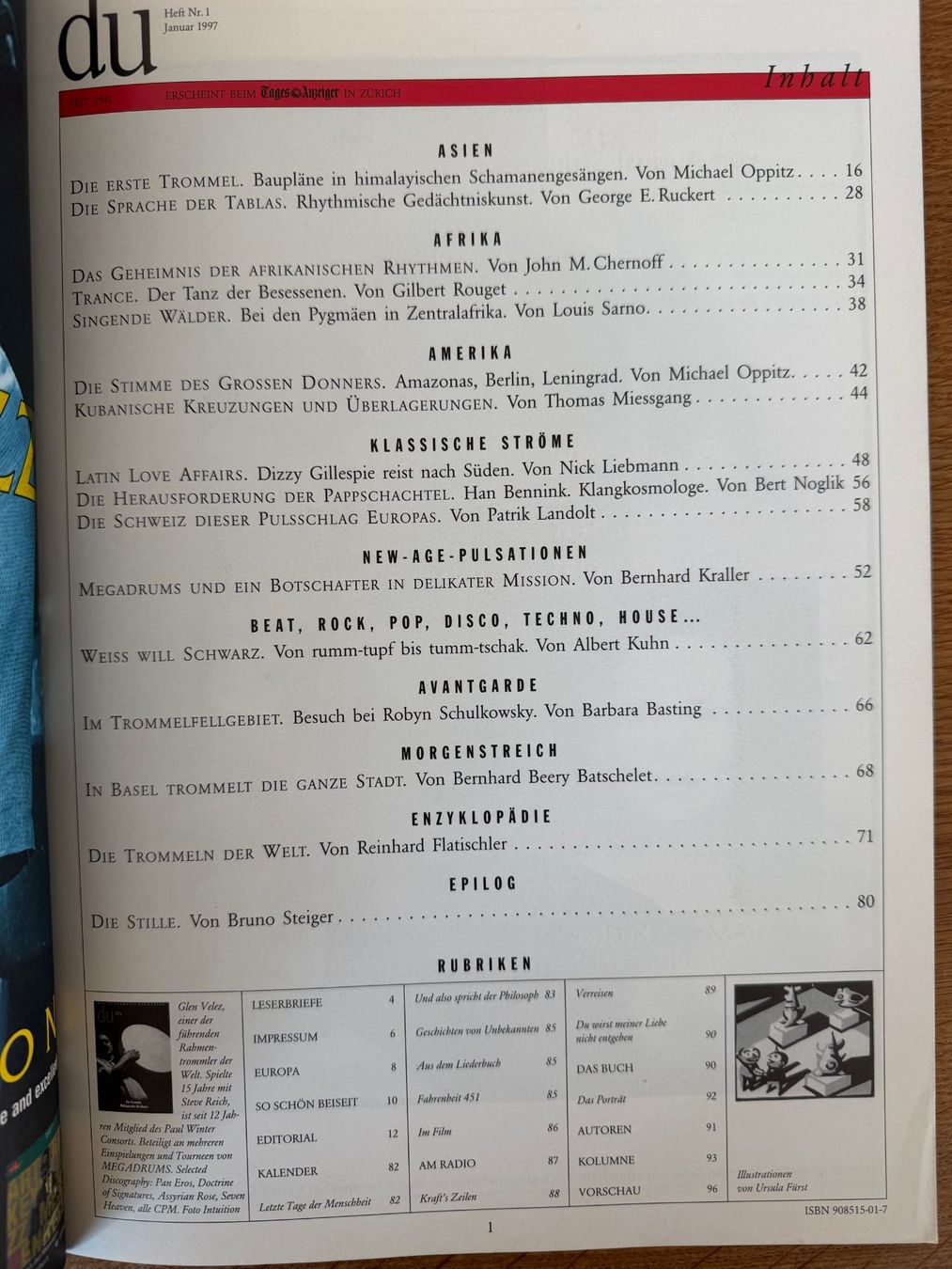 Zeitschriften & Magazine: du 668: Die Trommel, Weltsprache Rhythmus – Gebraucht aus Zug von Mirare9 1