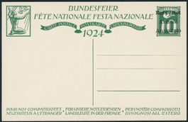 1924 - Pro Patria - Bundesfeierkarte - Entwertet
