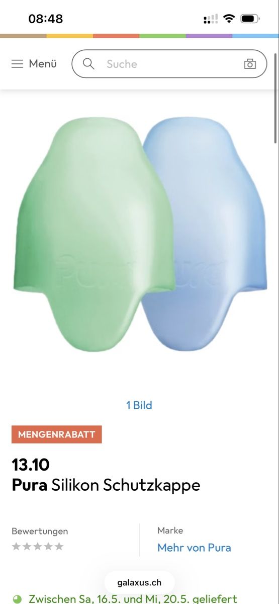 Pasti del neonato: Pura Silikon Schutzkappe x2 – Usato da Walenstadt venduto da Unianrig 1