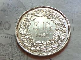 5 Fr.1851(A) VZ+ / Superbe pièce - Rare