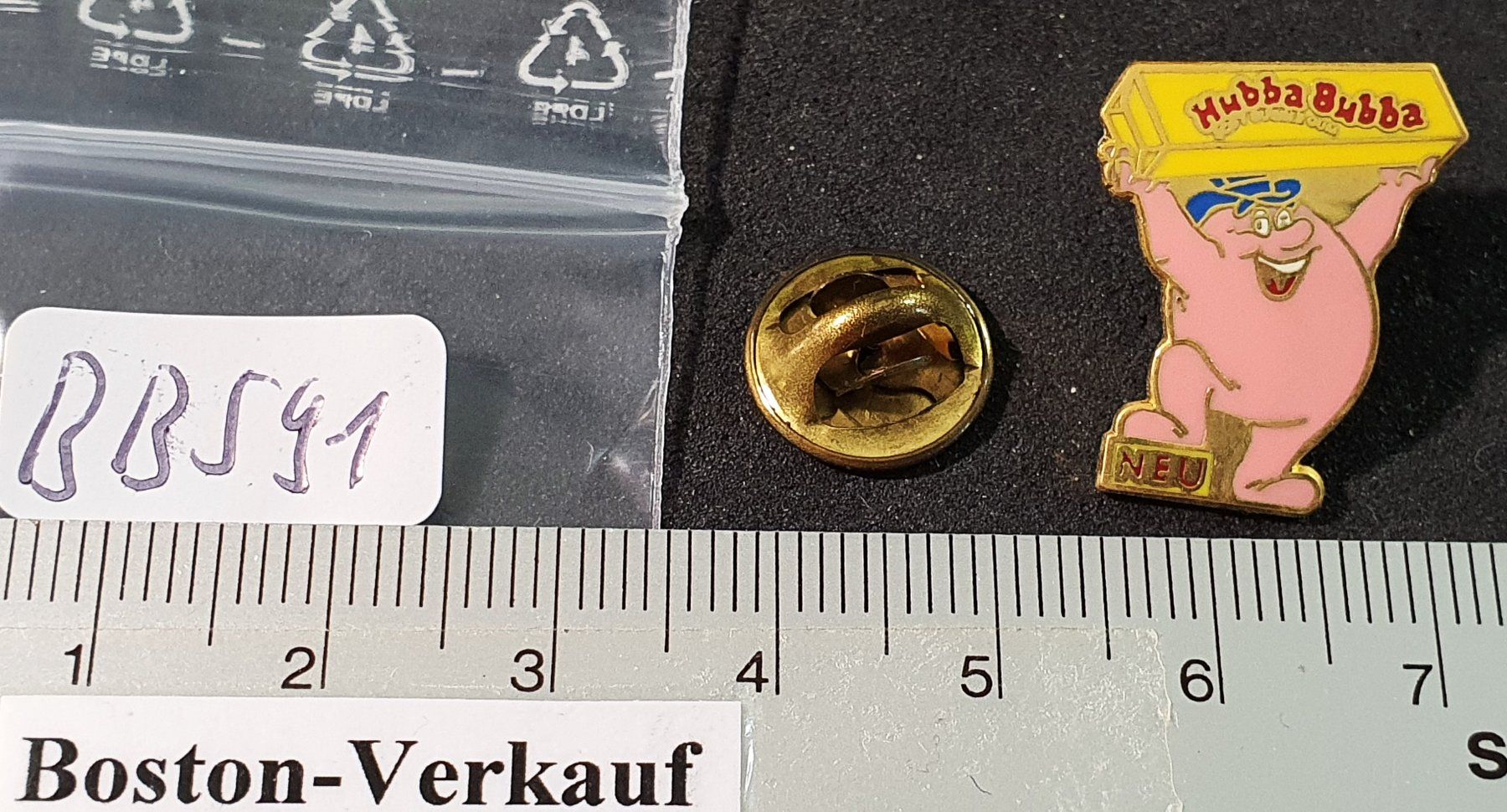 Placchette & Badge: BB591 - Pin Kaugummi Soft Bubble Gum - Hubba Bubba – Usato da Reinach BL venduto da Boston-Verkauf 1