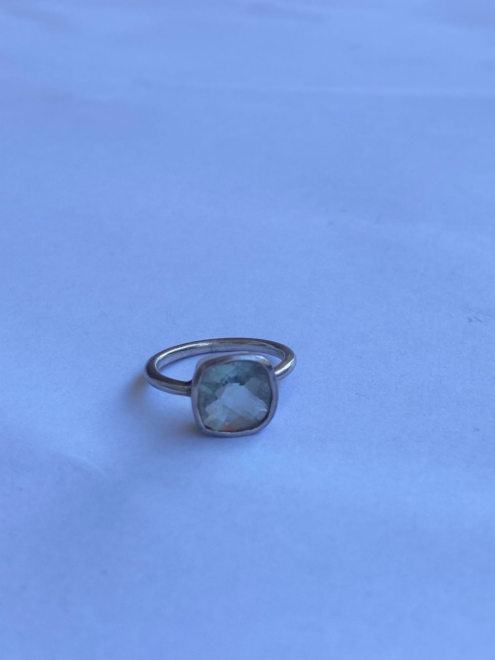 Ringe: Bague argent avec pierre carrée grise taille 52 – Gebraucht aus Genève von lejardindesvetements 2