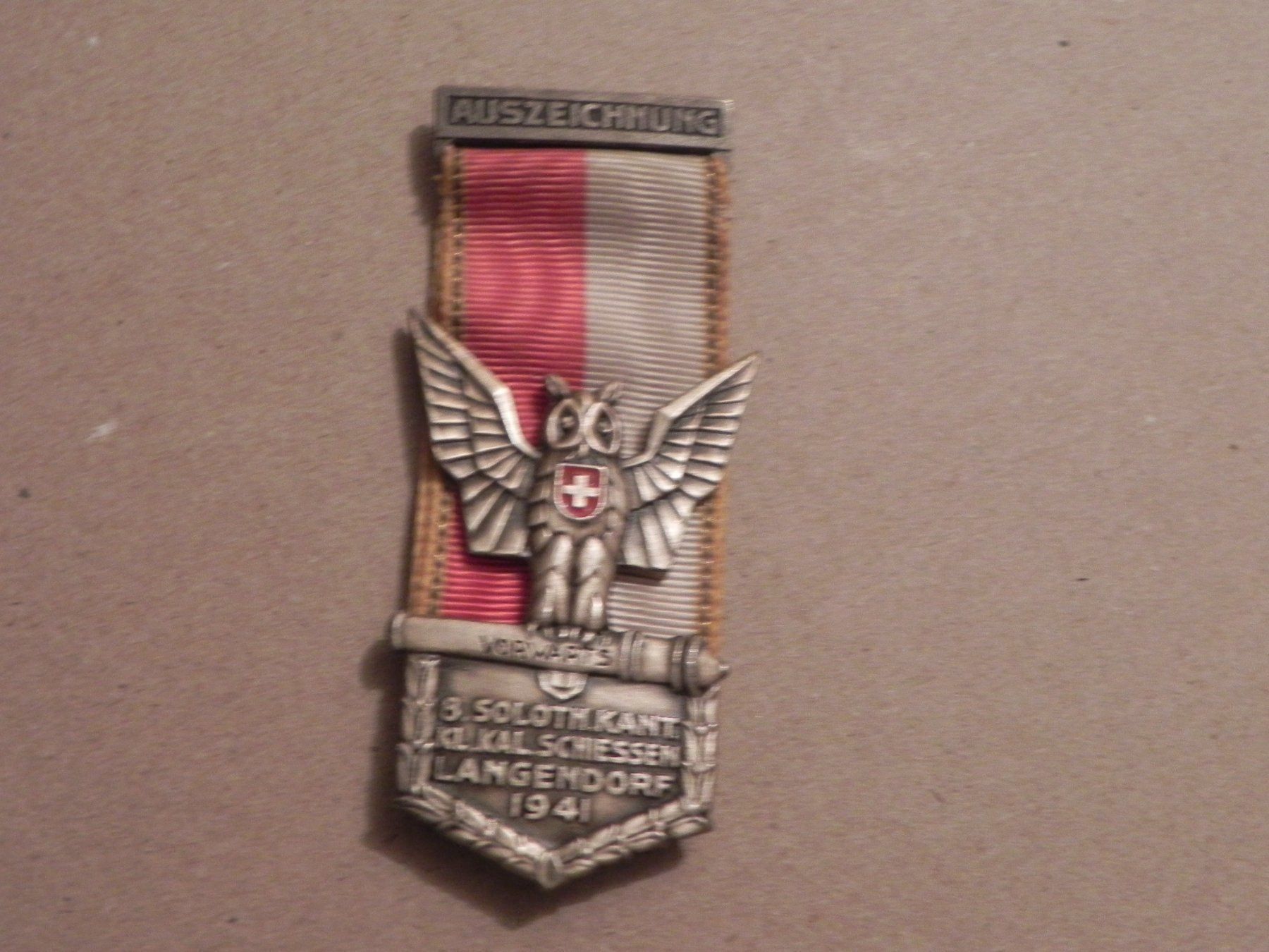 Medaglie: Medaille SO Kant. Schützenfest Eule 1941 – Usato da Siebnen venduto da krimsie 1