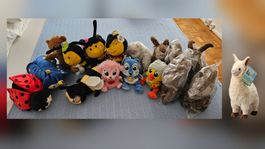 Lot de 17 peluches d'animaux