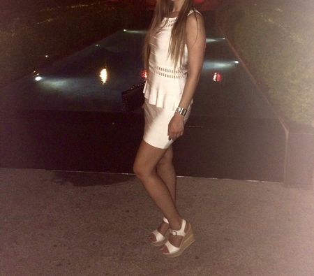 Weisses Bandage Kleid Grösse M Elegant Sexy Party