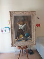 Grosses Ölgemälde 20. Jh. signiert Kurt Prunkrahmen 102x75