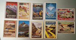 AK: Schweiz Vintage Plakate Set.