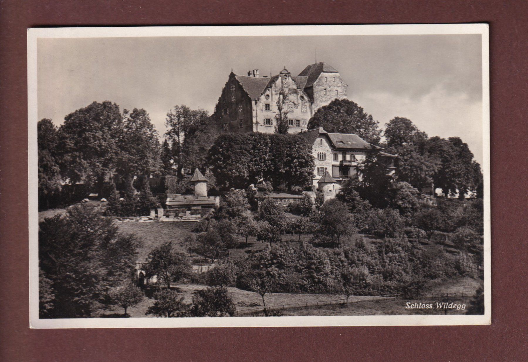 Ansichtskarten: SCHLOSS WILDEGG - 1933 Bahnpost – Gebraucht aus Pully von nicecards-shop