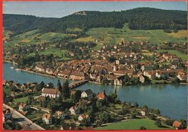 STEIN AM RHEIN mit Schloss Hohenklingen - Flugaufnahme