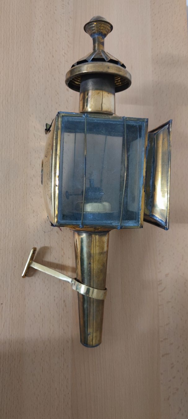 Lampade: Antike Kutschenlampe aus Messing – Usato da Stäfa venduto da Rampensau 6