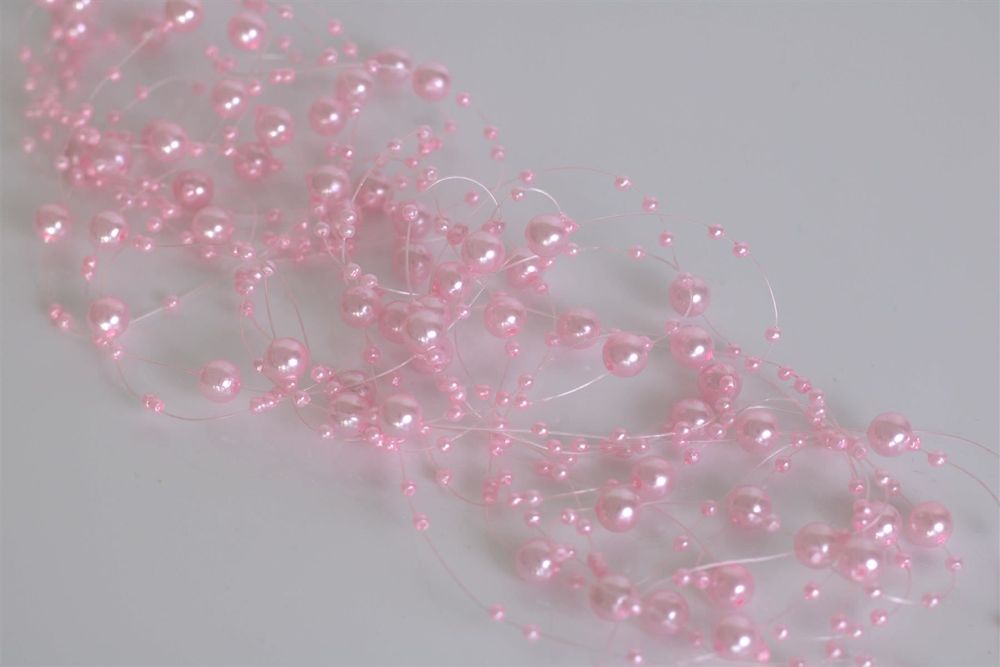 VIFERR Perlengirlande 50m - 3mm Perlenkette Für Hochzeitsdeko & Kuchenständer