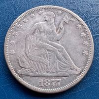 USA Half Dollar 1877 Seated Liberty Silber