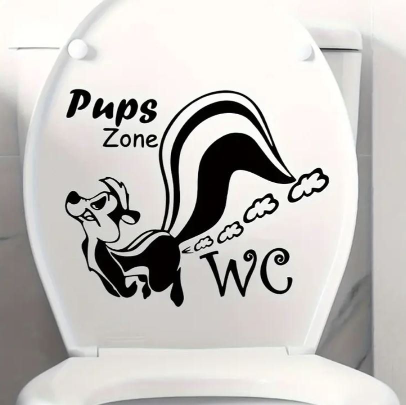 Aufkleber: WC Sticker Pups Zone – Neu und originalverpackt aus Langenbruck von Gumsi 1