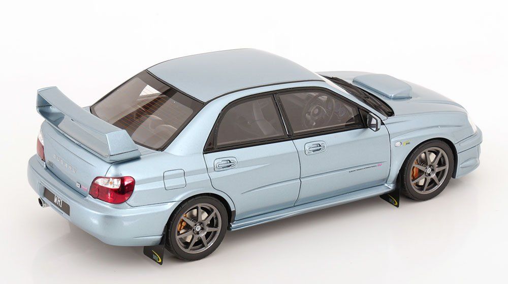 Subaru Modellini d'auto: Subaru Impreza WRX STI Solberg Edition 2003 RHD hellblau – Nuovo e nell'imballaggio originale da Gerlafingen venduto da espero88 1