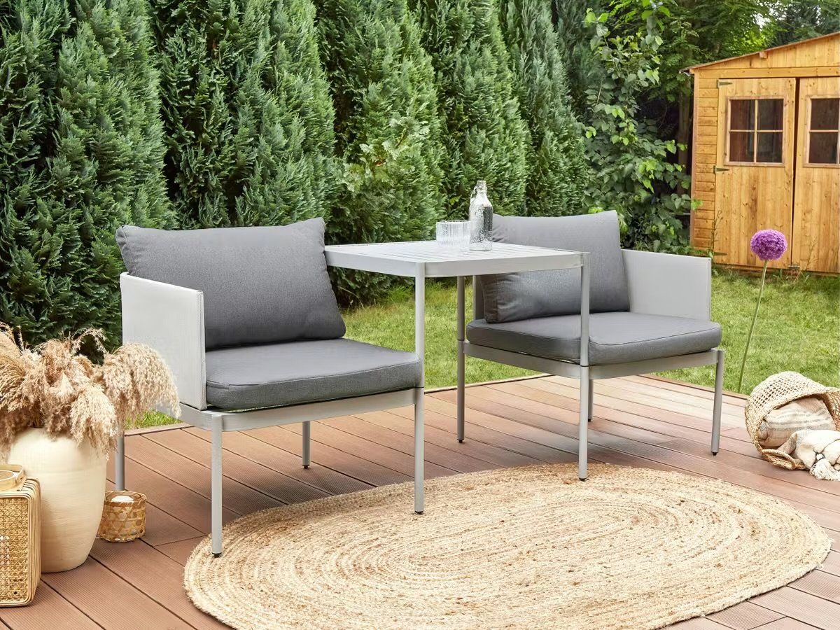 Micasa Set di tavolo e panche: Balkon Lounge Set Metall / Holz hellbeige und modular – Usato da Kilchberg ZH venduto da lisastudentinzuerich 2