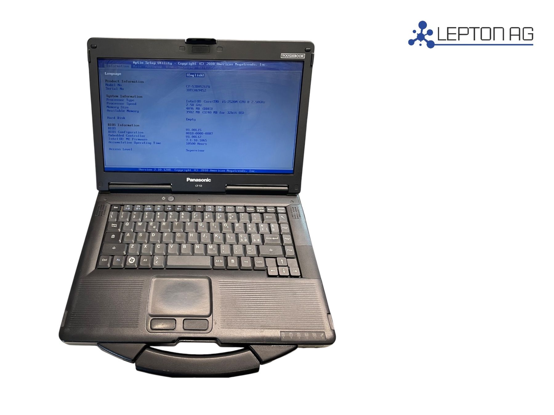 Panasonic Notebooks: Panasonic Tought Book CF-53 i5/4GB – Gebraucht aus Niederdorf von LeptonAG 1