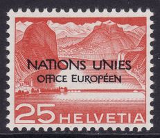 Dienstmarke ONU SBK-Nr. 5 (Aufdruck 1950) ungebraucht *