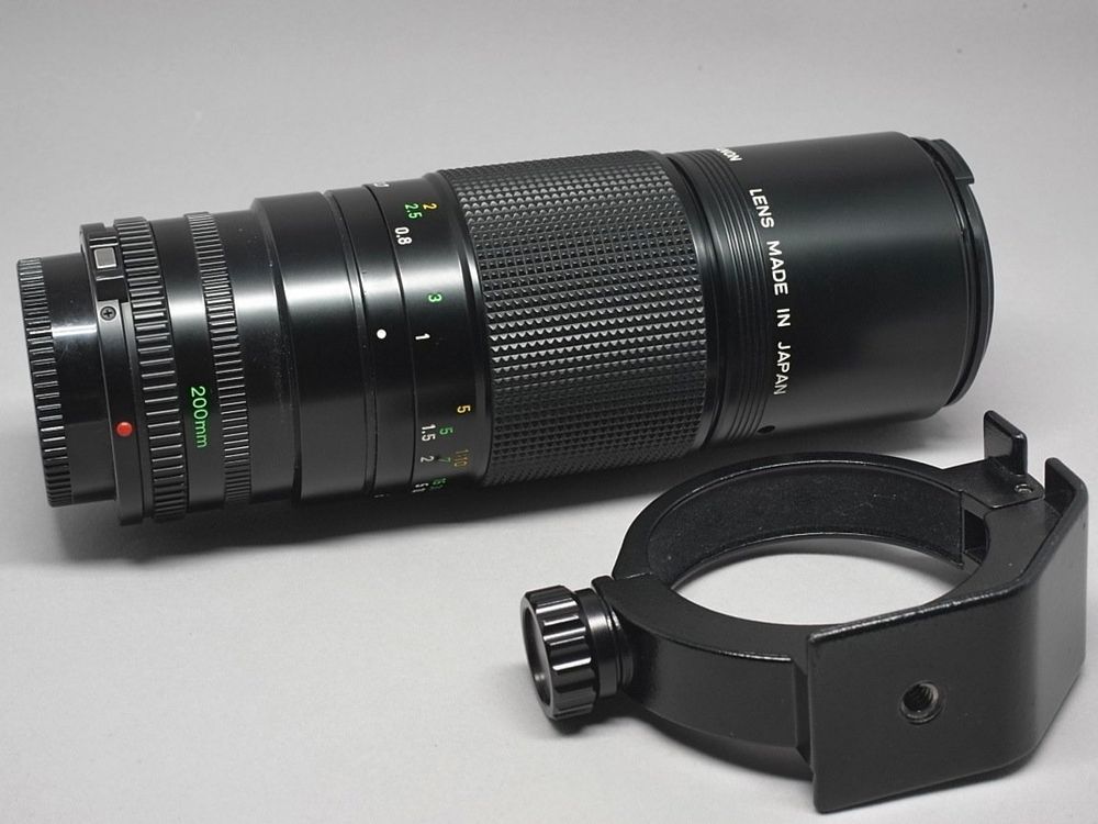 Objectif Macro Canon New FD 200mm F/4 – Occasion Japon, Bon état Optique