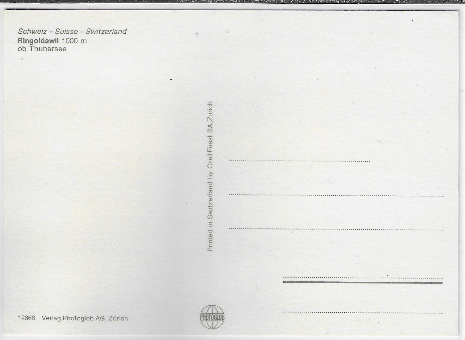 Cartoline postali: Ringoldswil am Thunersee – Usato da Ettingen venduto da Kartenplanet 1