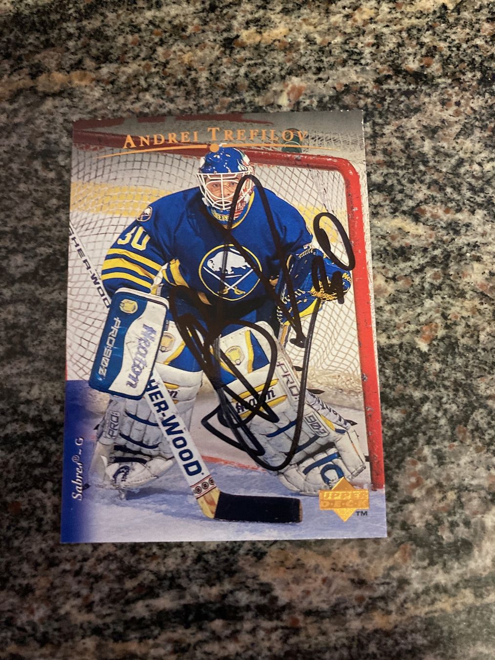 Autografi: Autogramm auf Upper Deck Karte Andrei Trefilov Buffalo – Usato da Naters venduto da juveman