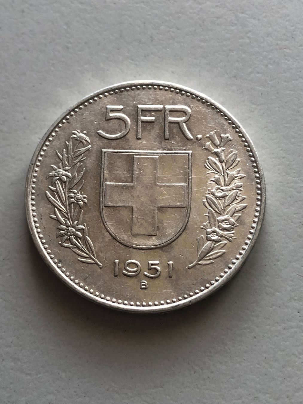 Tutti le monete: 5 Fr. 1951 – Usato da Schötz venduto da Odpa