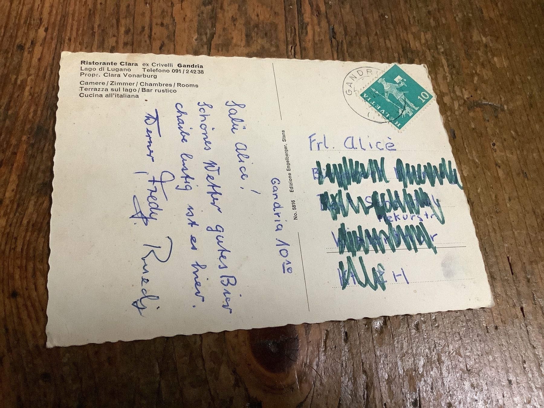 Cartoline postali: Ristorante Clara Lugano – Usato da Flaach venduto da Monisoldshop 1