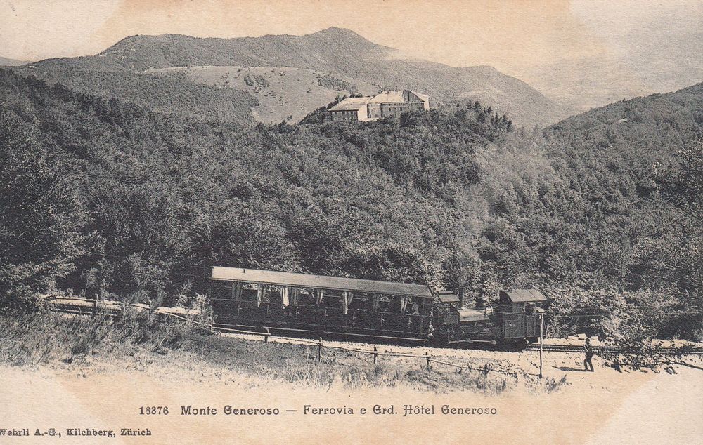 AK Monte Generoso Ferrovia e Grand Hôtel Generoso 1908 Kaufen auf