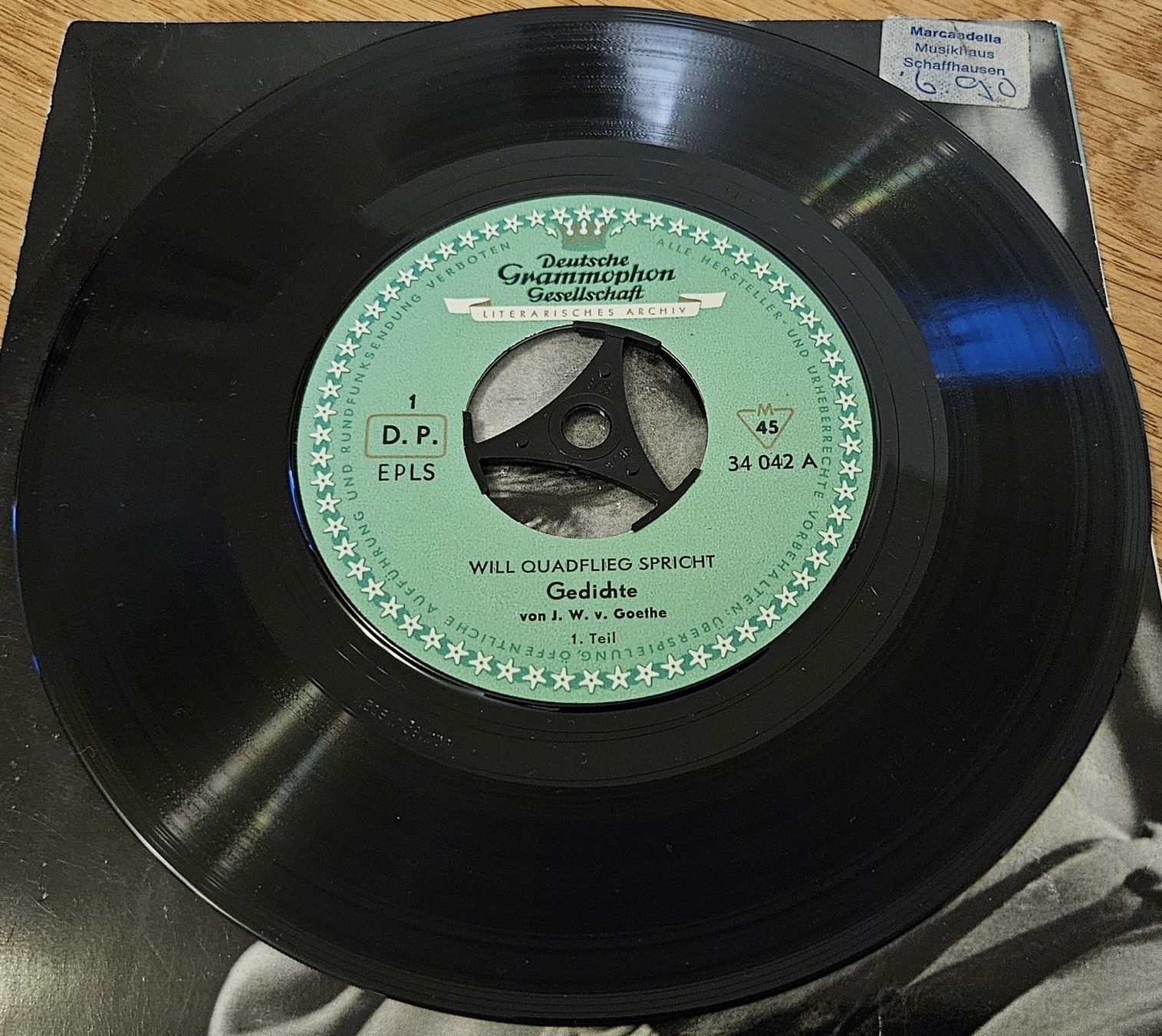 Dischi in vinile: Vinyl-Single Will Quadflieg spricht Goethe – Usato da Schaffhausen venduto da asyouwestley 2