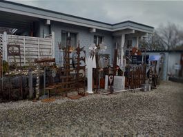 Gartendeko aus Metall, Rost-Look, vielseitig, Frühling