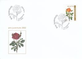 2002 J366 Pro Juventute Rose FDC