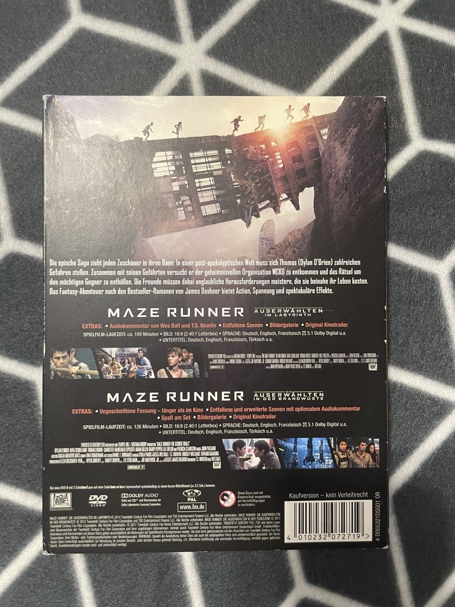 Tutti i DVDs: Maze Runner DVD-Collection – Usato da Rheineck venduto da cha_p9qy 1