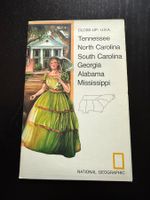 National Geographic Karte - Südstaaten USA, Vintage! 1975