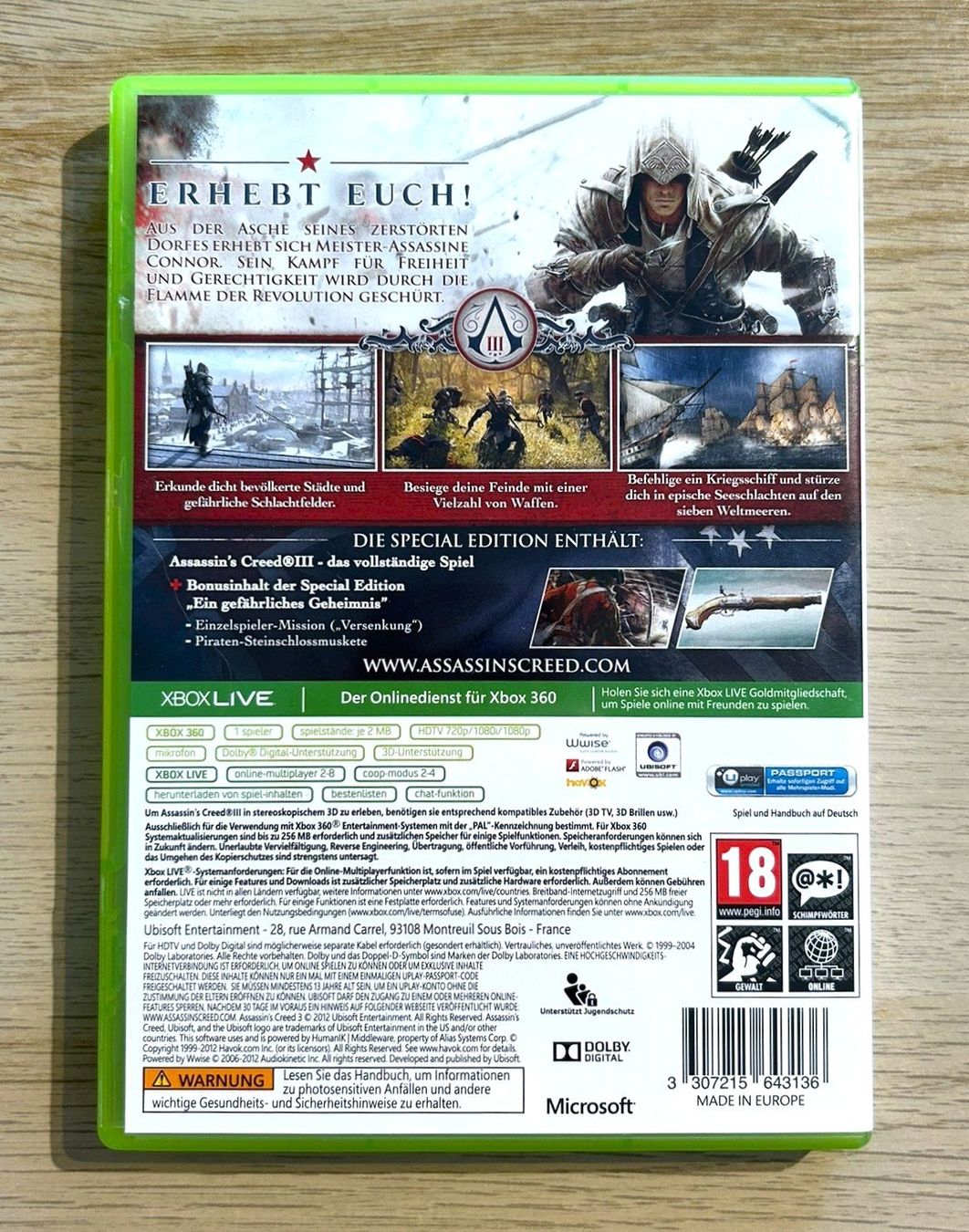 Microsoft Giochi: Assassins Creed III Xbox 360 – Usato da St. Gallen venduto da Alpine.Arcade 1