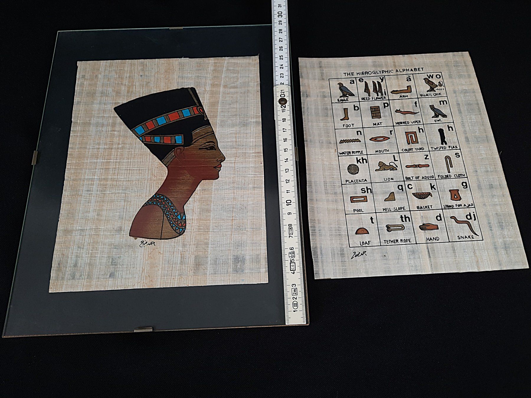 Poster & Bilder: 2 ägyptische Papyrus- Bilder – Gebraucht aus Beinwil am See von Restwert_Beinwil 6