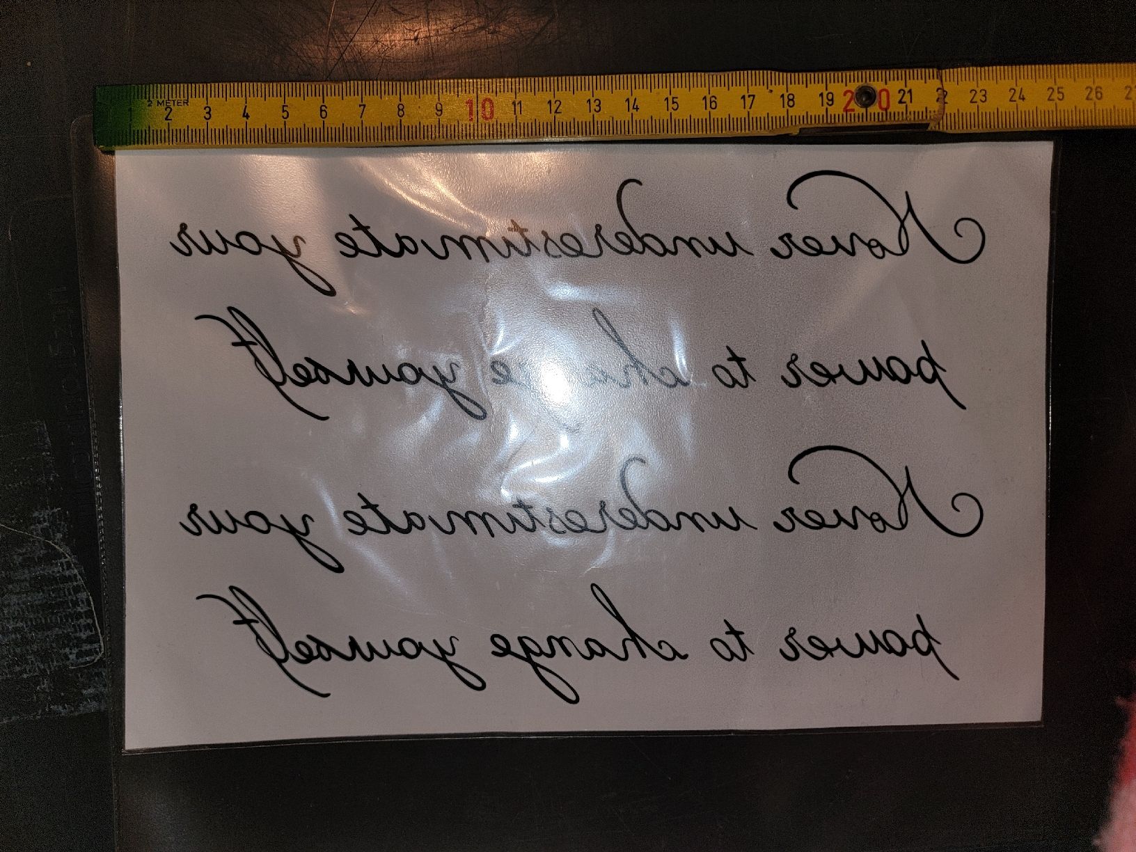 Make-up: Tattoo Never Underestimate, text tattoo, Body language, hype – Neu und originalverpackt aus Zollikerberg von Nice_Name 5