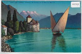 Chateau de Chillon - Barque - Litho