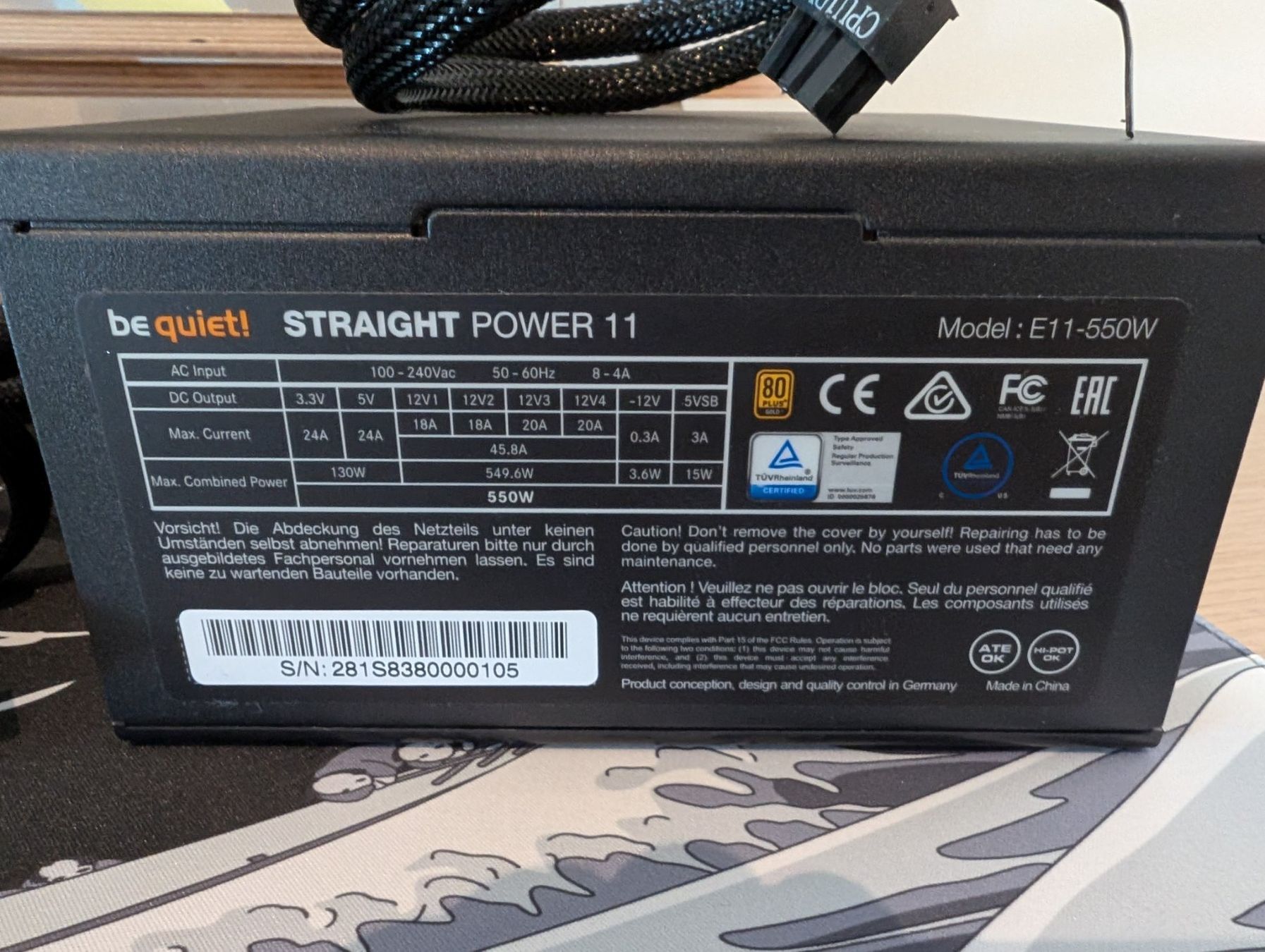 beQuiet! Composants électroniques: PC Netzteil BeQuiet Straight Power 11 - 550w – D'occasion à Lenzburg par lendenzorn 2