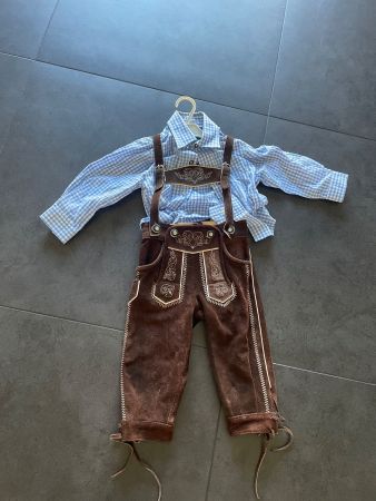 Trachten Set Kitzbühler Alpen Grösse 80 / Lederhose & Hemd