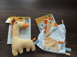Baby Set Nuscheli und Plüschtier Giraffe NEU