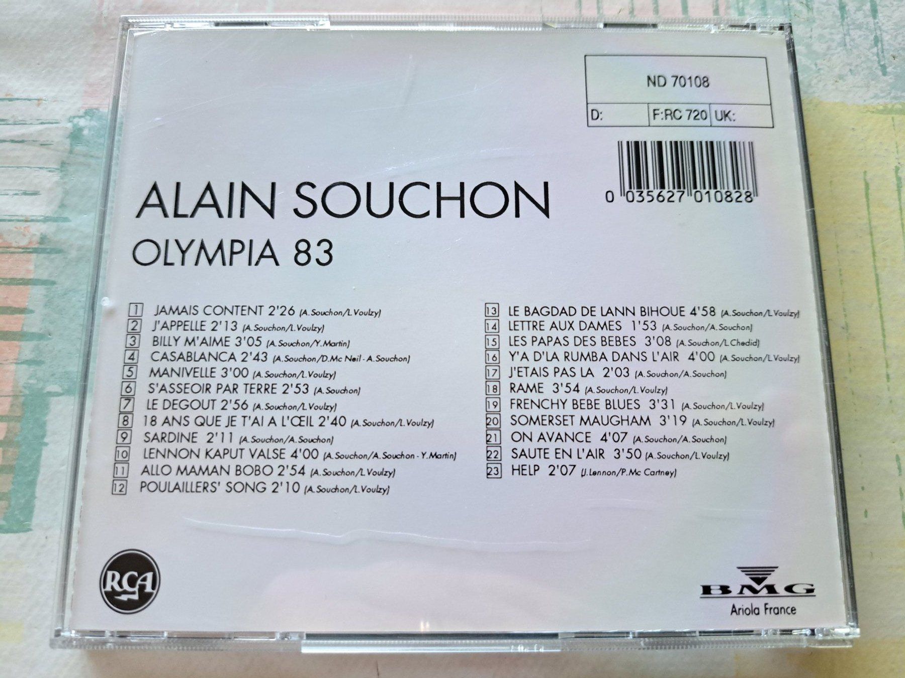 CDs: CD Alain Souchon - Olympia 83 – Gebraucht aus Pully von bro_n52j 1