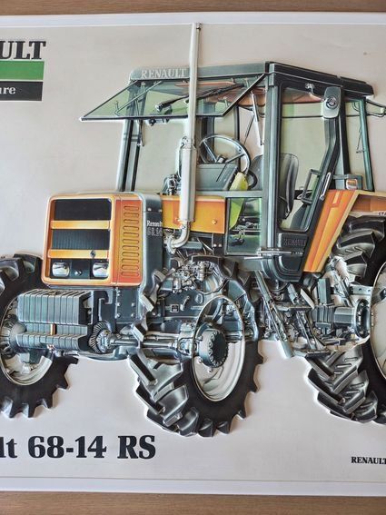 Renault Trattori: Plakat Prospekt Relief Traktor Renault 68-14 RS – Usato da Schenkon venduto da Elbarto007 2
